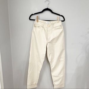 Aritzia Community Beige Tapered Pants NWOT